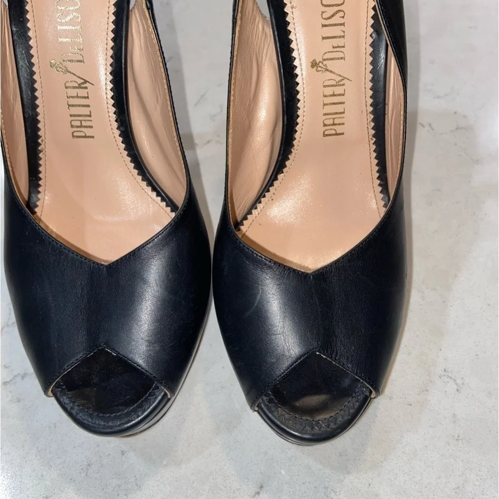 Palter DeLiso black platform heel size 9.5/10 euro 40